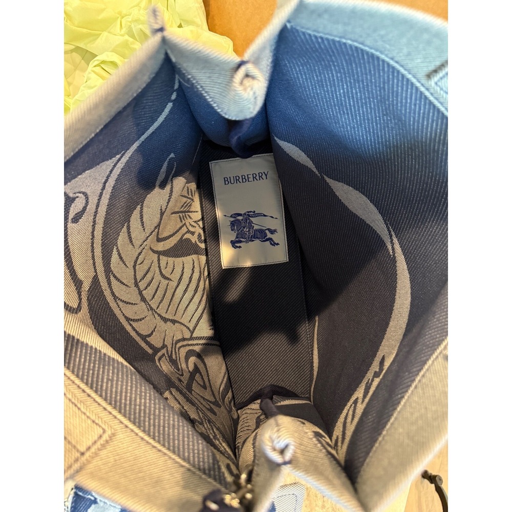 Burberry Unisex Cotton LL EKD Tote in Knight Blue, large, with graphic, 8090432 - Picture 10 of 14